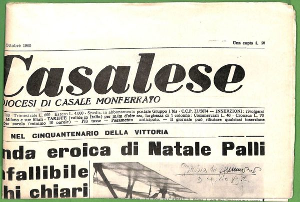 ZA1760 - GIORNALE D'epoca - Ottobre 1968 - LA VITA CASALESE Casale Monferrato - immagine 2