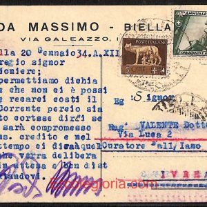 ae1760 - CARTOLINA  D'EPOCA - Biella Città - Coda Massimo