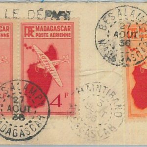 77368 - MADAGASCAR  - POSTAL HISTORY -  Registered COVER from BESALM 1937