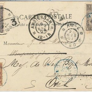 44979 - MADAGASCAR - POSTAL HISTORY   POSTCARD: MAJUNGA to NETHERLANDS 1904 blu