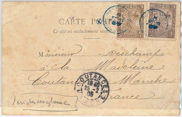 44972 - MADAGASCAR -  POSTAL HISTORY - ETHNIC POSTCARD to FRANCE British India