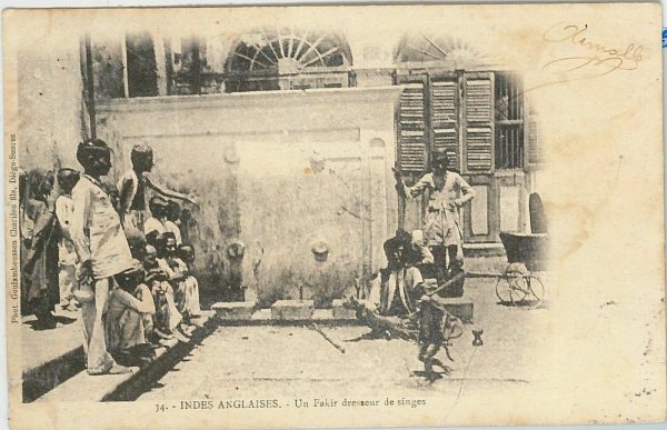44972 - MADAGASCAR -  POSTAL HISTORY - ETHNIC POSTCARD to FRANCE British India - immagine 2