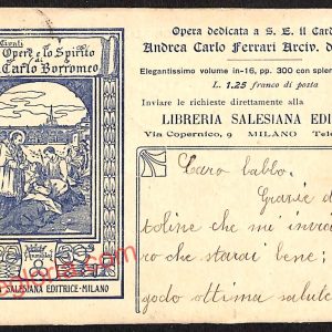 ag9103 - CARTOLINA D'EPOCA - Milano - Le Opere e lo Spirito di S. Carlo Borromeo
