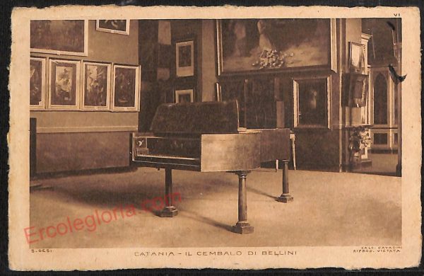 ae4736 - CARTOLINA D'EPOCA - Catania Città - Il Cembalo di Bellini