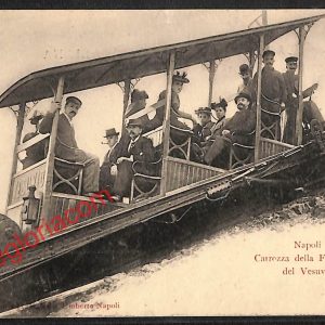 ah3593 - CARTOLINA D'EPOCA - Napoli Città -Carrozza della Funicolare del Vesuvio