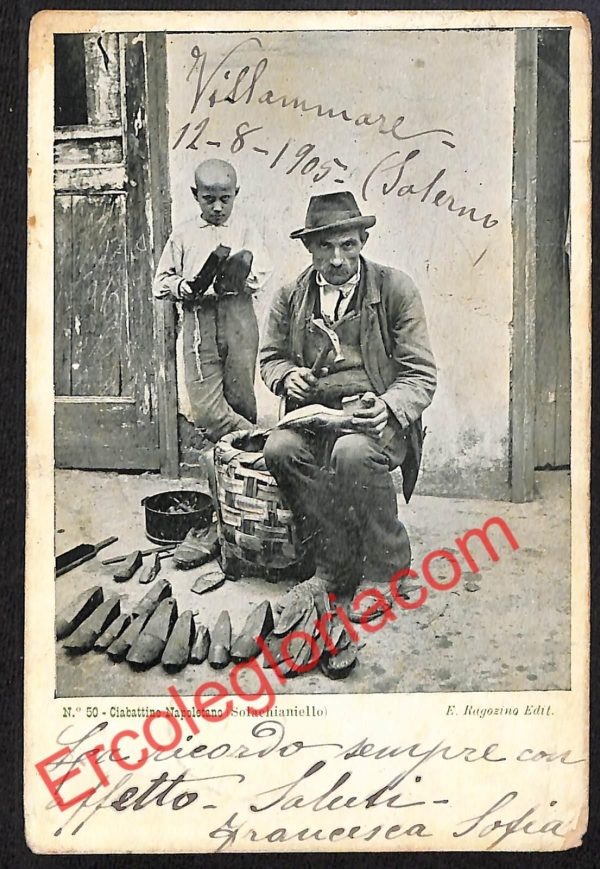 ah3594 - CARTOLINA D'EPOCA - Napoli Città - Ciabattino Napoletano