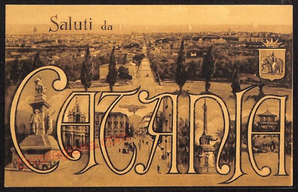 ae4739 - CARTOLINA D'EPOCA - Catania Città - Panorama