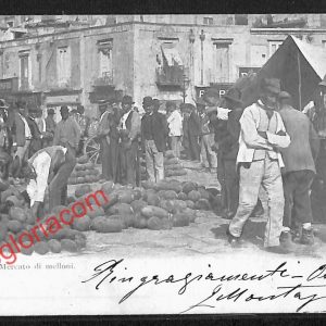 ah3596 - CARTOLINA D'EPOCA - Napoli Città - Mercato di melloni