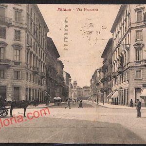 ag9108- CARTOLINA D'EPOCA - Milano Città - Via Petrarca