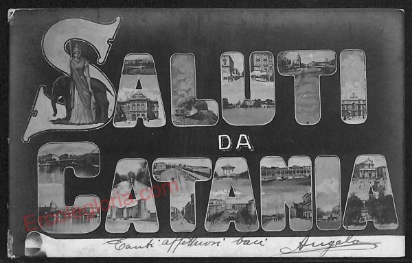 ae4740 - CARTOLINA D'EPOCA - Catania Città - Panorama  1905