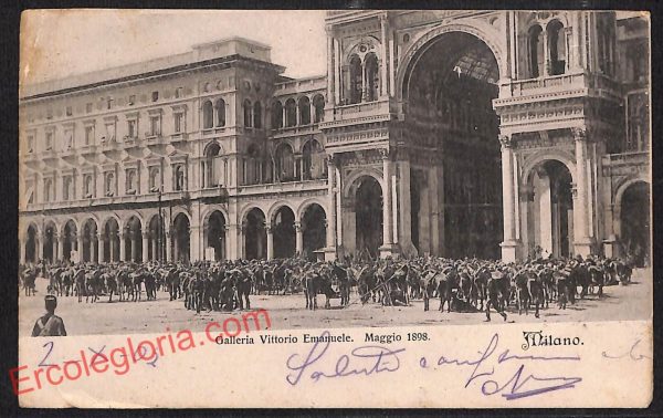 ag9116 - CARTOLINA D'EPOCA - Milano Città - Galleria Vittorio Emanuele