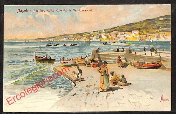 ah3610 - CARTOLINA D'EPOCA - Napoli Città - Posillipo dalla Rotonda