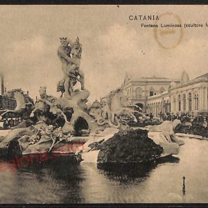 ae4756 - CARTOLINA D'EPOCA - Catania Città - Fontana Luminosa  1912
