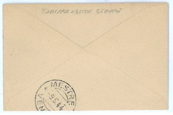 P2478 - 7.5.1944 10 CT. GNR TIRATURA BS SASS. 470/I ISOLATO SU PICCOLA BUSTA - immagine 2