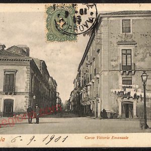 ae4759 - CARTOLINA D'EPOCA - Catania Città - Corso Vittorio Emanuele