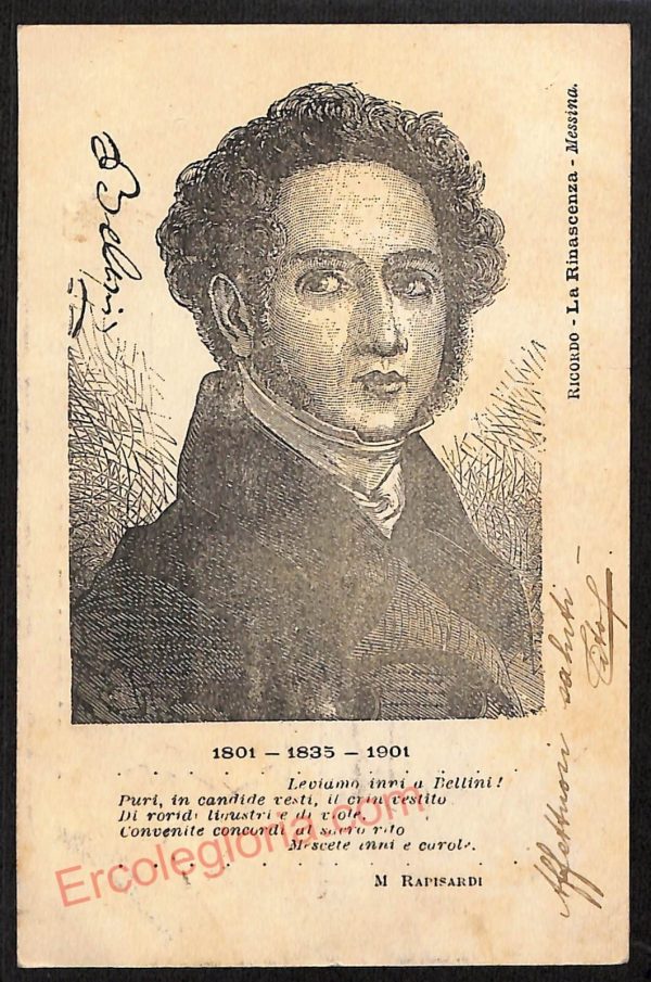 ae4787 - CARTOLINA D'EPOCA - Catania Città - M. Rapisardi  1901