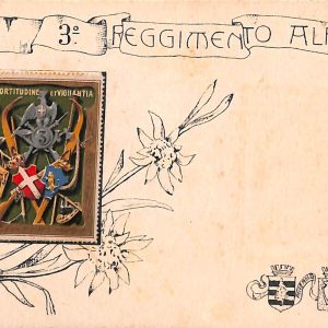 ac6992 - CARTOLINA D'EPOCA - REGGIMENTALI  - Alpini