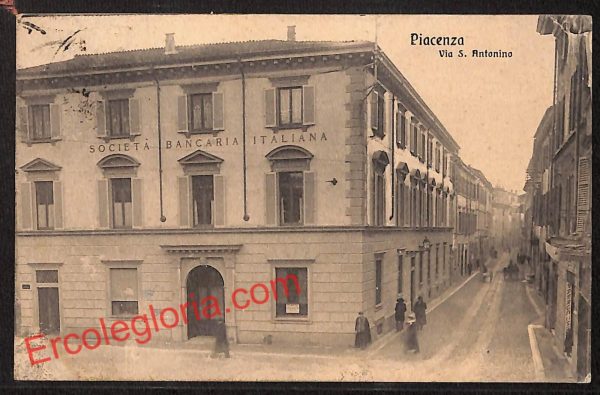 ah7511 - CARTOLINA D'EPOCA - Piacenza Città - Via S. Antonino