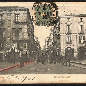 ae4803 - CARTOLINA D'EPOCA - Catania Città - Corso Garibaldi
