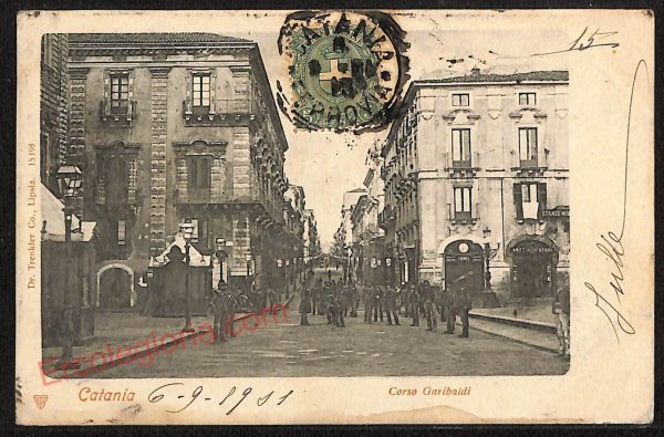ae4803 - CARTOLINA D'EPOCA - Catania Città - Corso Garibaldi