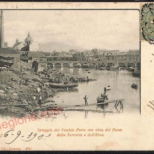 ae4810 - CARTOLINA D'EPOCA - Catania Città - Ponte della Ferrovia e dell' Etna