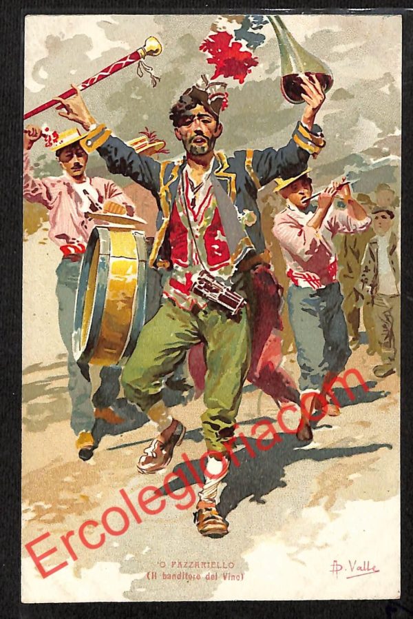 ah3632 - CARTOLINA D'EPOCA - Napoli Città - Il banditore del Vino
