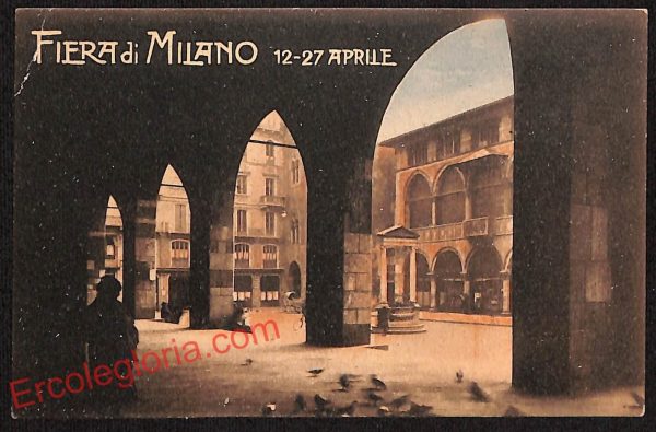 ag9162 - CARTOLINA D'EPOCA - Fiera di Milano - Piazza dei Mercanti
