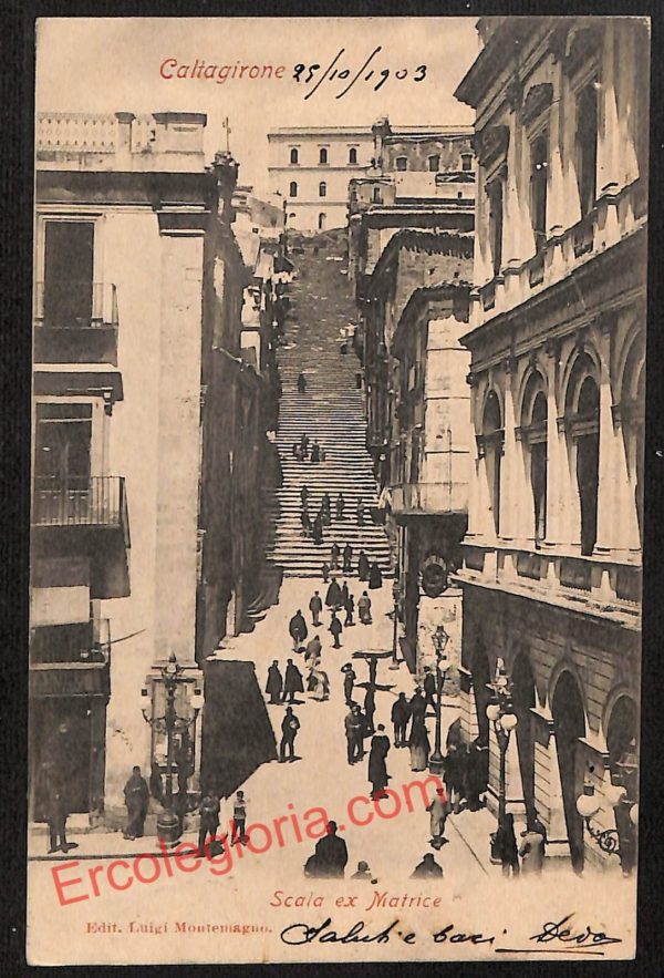 ae4843 - CARTOLINA D'EPOCA - Catania Provincia - Caltagirone  1903