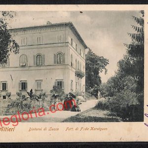 ag6205 - CARTOLINA D'EPOCA - Lucca Città - Villa Altieri  1902