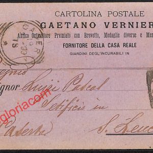 ah3662 - STORIA POSTALE - Napoli Città - Gaetano Vernieri