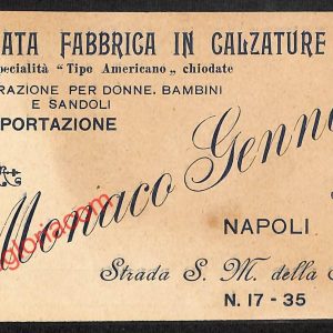 ah3665 - STORIA POSTALE - Napoli Città - Rinomata Fabbrica in Calzature