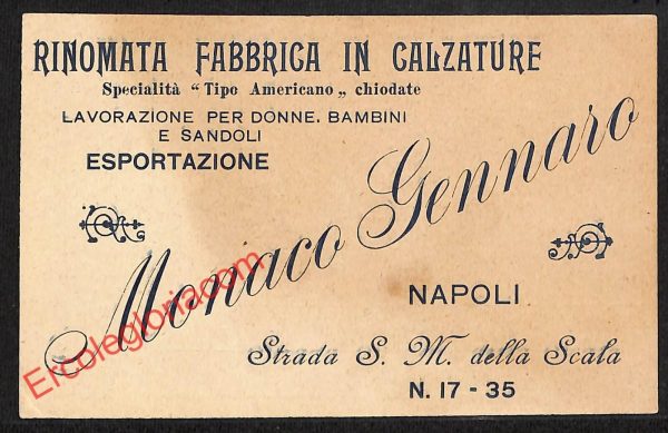 ah3665 - STORIA POSTALE - Napoli Città - Rinomata Fabbrica in Calzature