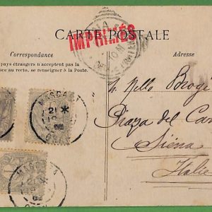 ad6454 - ALGERIE  - Postal History -  POSTCARD from MASCARA to ITALY   1902
