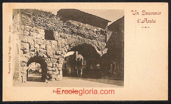 ad9852 - CARTOLINA  D'EPOCA - Aosta Città - Porte Prètorienne
