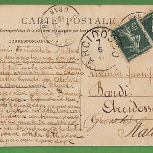 ad6459 - ALGERIE  - Postal History -  POSTCARD from ORAN to ITALY   1911
