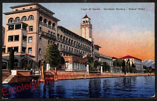 ag5694 - CARTOLINA D'EPOCA - Lago di Garda - Gardone Riviera  1927