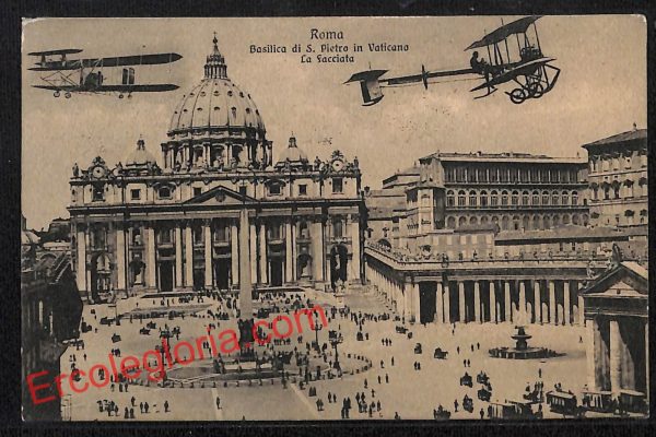 ai0957 - CARTOLINA D'EPOCA - Roma Città - Basilica di S. Pietro in Vaticano