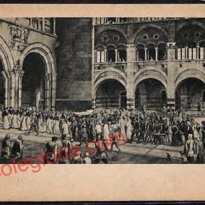 ag6246 - CARTOLINA D'EPOCA - Lucca Città - Piazza S. Martino nel Dicembre