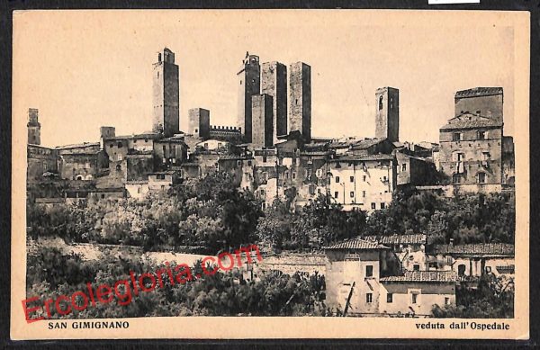 ai5677 - CARTOLINA D' EPOCA - Siena Provincia - San Gimignano