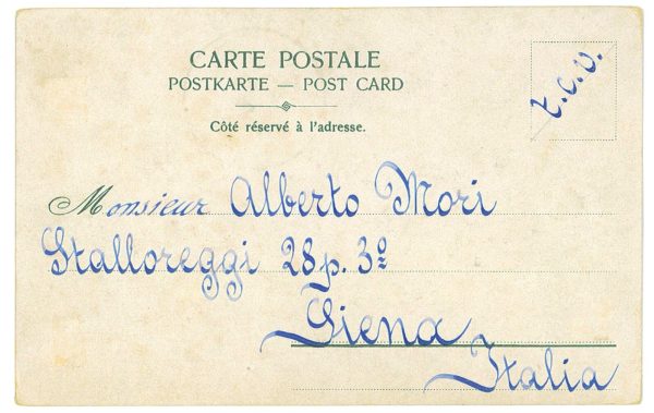 P4320 - TURKEY, FRENCH LEVANT 5 CT. PLUS TURKEY 20 PARA, MIXED FRANKING TO SIENA - immagine 2