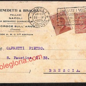 ah3691 - STORIA POSTALE - Napoli Città - N. Benedetti Bisaccia