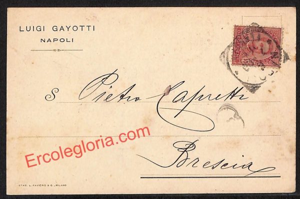 ah3693 - STORIA POSTALE - Napoli Città - Luigi Gayotti