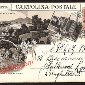 ah3707 - CARTOLINA D'EPOCA - Napoli Città - Tomba di Virgilio