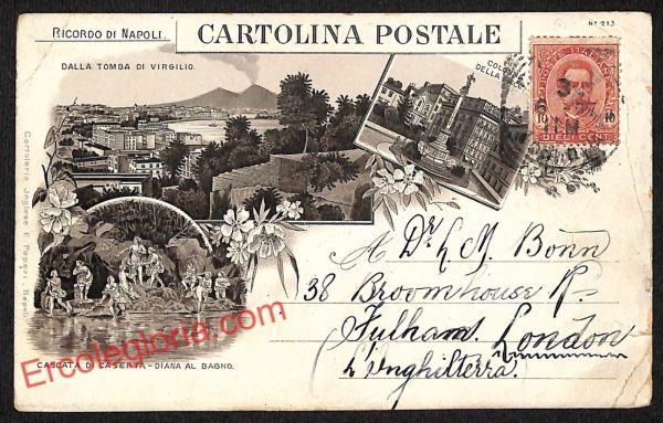 ah3707 - CARTOLINA D'EPOCA - Napoli Città - Tomba di Virgilio
