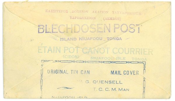 P4321 - TONGA, TIN CAN MAIL, FROM NIUAFOOU TO NEW ZEALAND 1936 - immagine 2