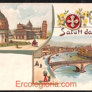 ad0197 - CARTOLINA D'EPOCA - Pisa Città - Oreste Scarlatti  1900
