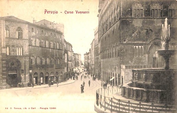 ab8852 - CARTOLINA  D'EPOCA - Perugia Città - Corso Vannucci