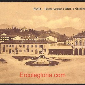 ae1791 - CARTOLINA  D'EPOCA - Biella Città - Monumento a Quintino Sella  1910