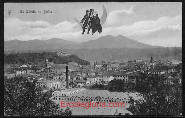 ae1804 - CARTOLINA  D'EPOCA - Biella Città - Panorama