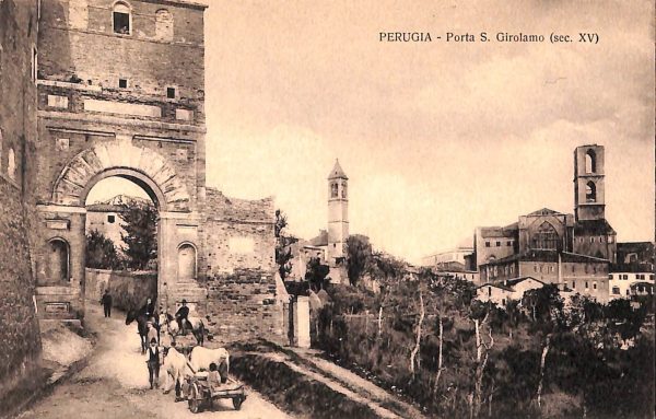 ab8931 - CARTOLINA  D'EPOCA - Perugia Città - Porta S. Girolamo